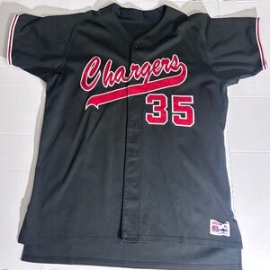 Chargers Black Button Down Shirt